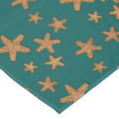 Orange Starfish-Muster Tischdecke (Schrägansicht)