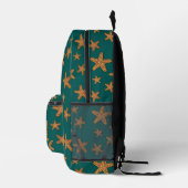 Orange Starfish Pattern Bedruckter Rucksack (Rechts)