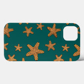 Orange Starfish Pattern Case-Mate iPhone Hülle (Rückseite (Horizontal))
