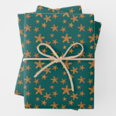 Orange Starfish Pattern Geschenkpapier Set (Beispiel)