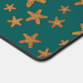 Orange Starfish Pattern Schreibtischunterlage (Ecke)