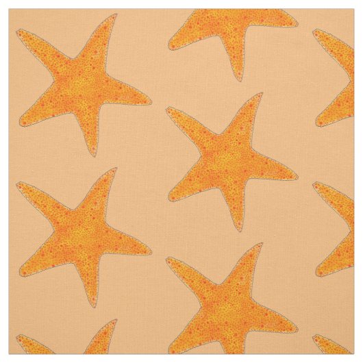 Orange Starfish Star Muschel Beach Ocean Stoff (Muster)