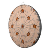 Orange Stars Diamond Pattern Dartscheibe (Vorderseite rechts)