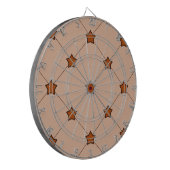 Orange Stars Diamond Pattern Dartscheibe (Vorderseite Links)