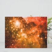 Orange Stars Einladung (Stehend Vorderseite)