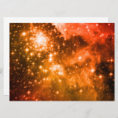 Orange Stars Einladung (Vorne/Hinten)