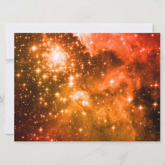 Orange Stars Einladung (Vorderseite)