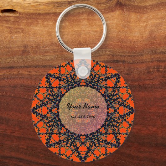 Orange Stars Schlüsselanhänger (Vorderseite)