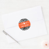 Orange Stars Zebra Print Sweet 16 Stickers (Umschlag)