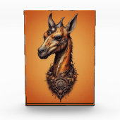 Orange Steampunk Giraffe, Fotoblock (Vorderseite)