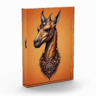 Orange Steampunk Giraffe, Fotoblock