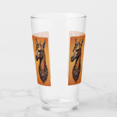 Orange Steampunk Giraffe, Glas (Links)