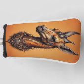 Orange Steampunk Giraffe, Golf Putter Cover Headcover (Vorderseite)