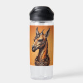 Orange Steampunk Giraffe, Trinkflasche (Rückseite)