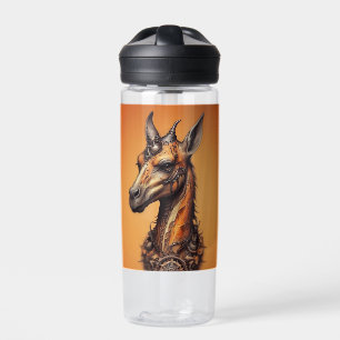 Orange Steampunk-Giraffe, Trinkflasche