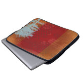 Orange Steampunk mit Abstraktem Baumschläfchen Laptopschutzhülle (Vorne Knopf)