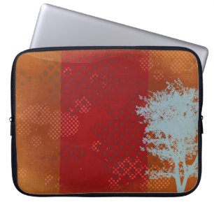 Orange Steampunk mit Abstraktem Baumschläfchen Laptopschutzhülle