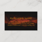 Orange Steel Metal Beruflich Visitenkarte (Rückseite)