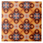 Orange Steigungs-Retro Mosaik-Muster Fliese (Vorderseite)