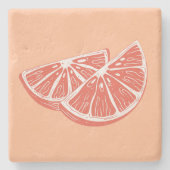 Orange Steinuntersetzer (Vorderseite)