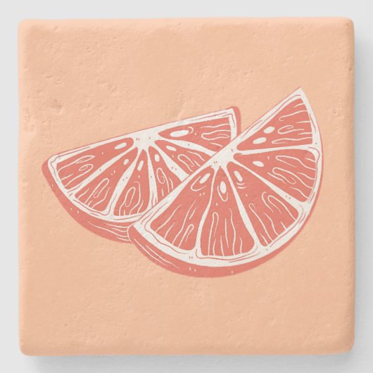 Orange Steinuntersetzer (Vorderseite)