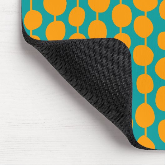 Orange Stellen und Linien Mousepad (Ecke)