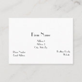 Orange Steno Visitenkarte (Rückseite)