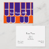 Orange Steno Visitenkarte (Vorne/Hinten)