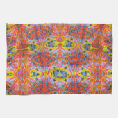 Orange Stern-Insel 2 Geschirrtuch (Horizontal)