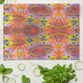 Orange Stern-Insel 3 Geschirrtuch (Gefaltet)