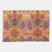 Orange Stern-Insel 3 Geschirrtuch (Horizontal)