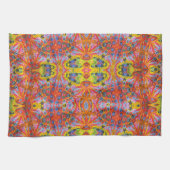 Orange Stern-Insel 4 Geschirrtuch (Horizontal)