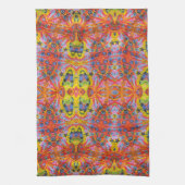 Orange Stern-Insel 4 Geschirrtuch (Vertikal)