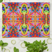 Orange Stern-Insel Geschirrtuch (Gefaltet)