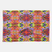 Orange Stern-Insel Geschirrtuch (Horizontal)