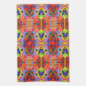 Orange Stern-Insel Geschirrtuch (Vertikal)