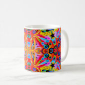 Orange Stern-Insel Kaffeetasse (VorderseiteRechts)