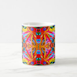 Orange Stern-Insel Kaffeetasse