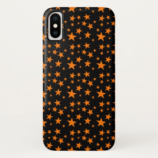 Orange Sterne auf schwarz | Halloween Fun Case-Mate iPhone Hülle (Rückseite)