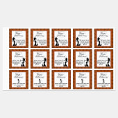 Orange Sternexplosion Hexe Halloween Etiketten (Blatt)