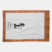 Orange Sternexplosion Hexe Halloween Geschirrtuch (Horizontal)