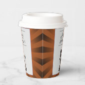 Orange Sternexplosion Hexe Halloween Pappbecher (Rechts)