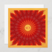 Orange Sternexplosion Mitteilungskarte (Vorne/Hinten)