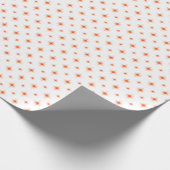 Orange Sternexplosion Pattern Retro Weihnachten Geschenkpapier (Ecke)