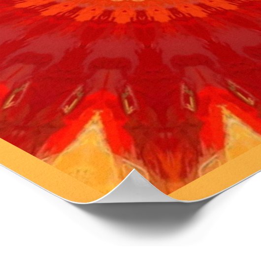 Orange Sternexplosion Poster (Ecke)