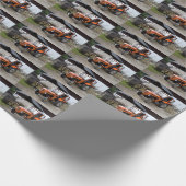 Orange Steyr Tractor KL II Geschenkpapier (Ecke)