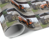 Orange Steyr Tractor KL II Geschenkpapier (Rolleneckpunkt)