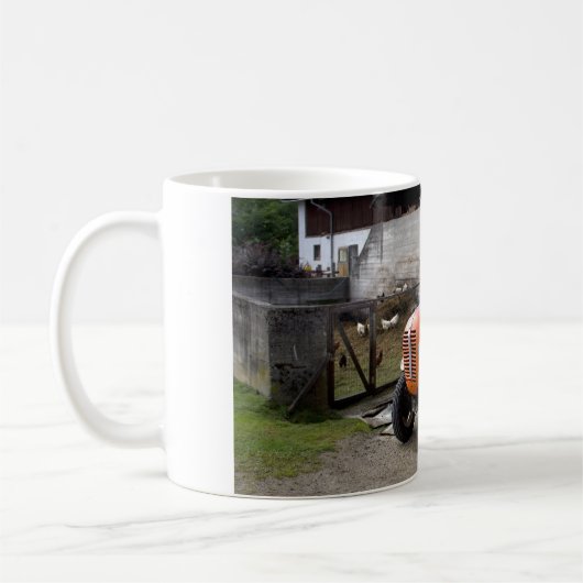 Orange Steyr Tractor KL II Kaffeetasse (Links)