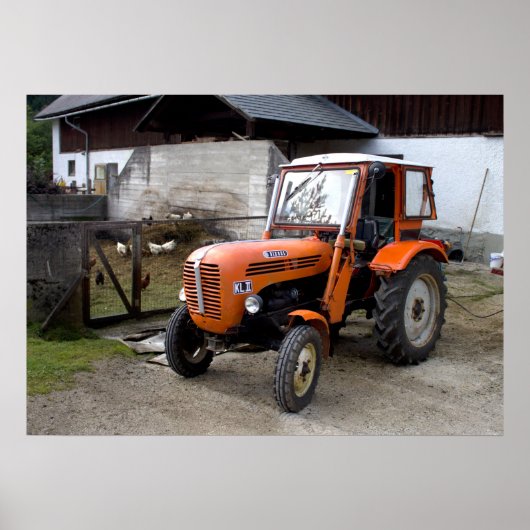 Orange Steyr Traktor KL II Poster (Vorne)