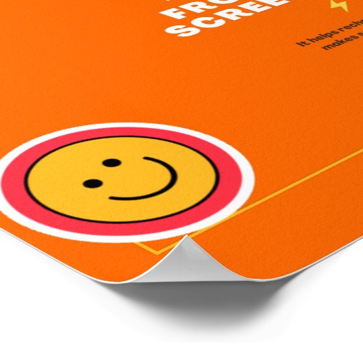 Orange Stickers Funny und Quirky Poster (Ecke)